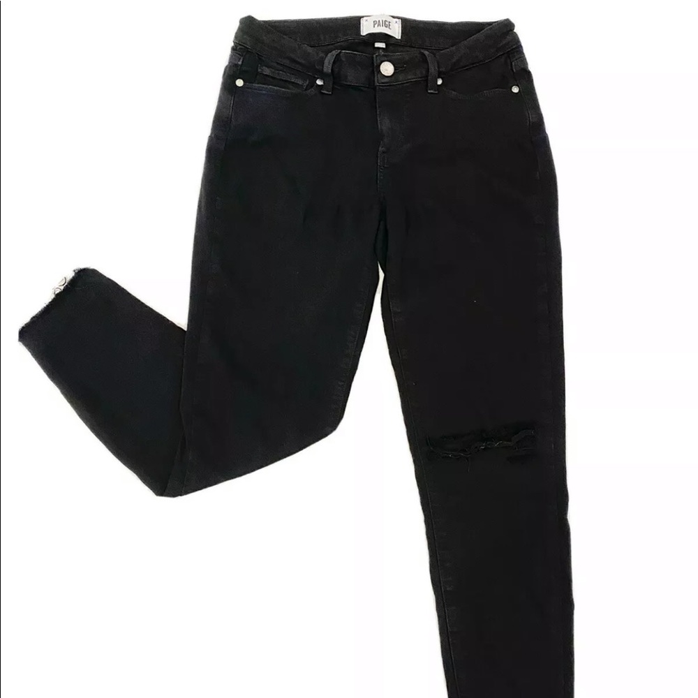 PAIGE black Skinny Jeans Size 28 Verdugo Crop